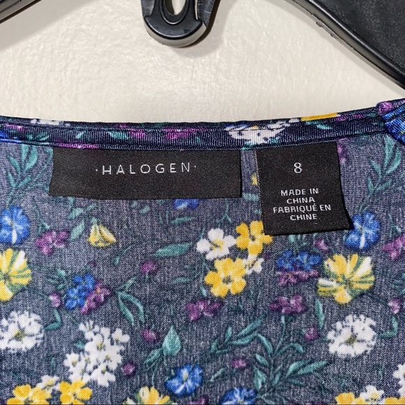 Halogen Two Print Long Sleeve Wrap Dress Size 8 - Picture 4 of 8